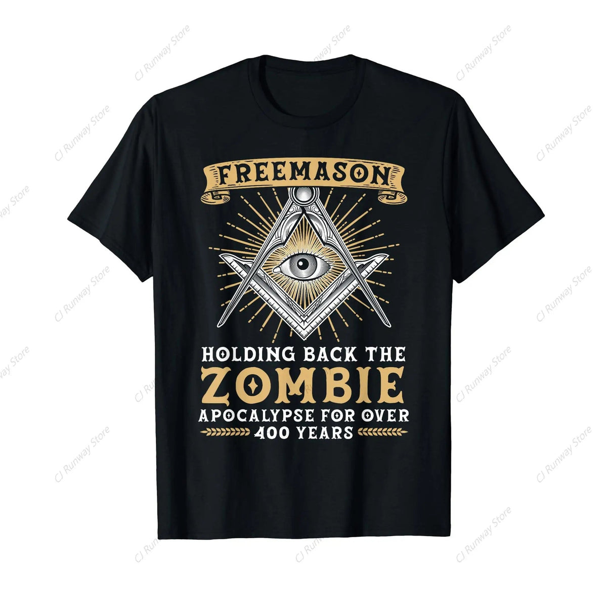 Master Mason Blue Lodge T-Shirt - Square & Compass With Eye of Providence