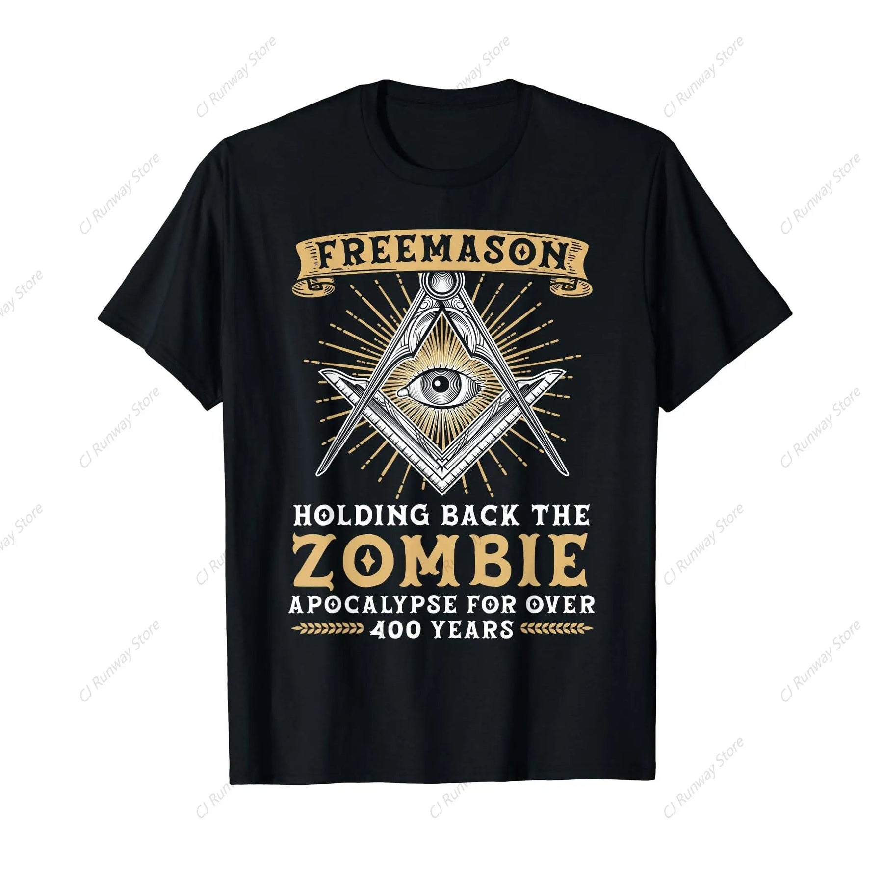 Master Mason Blue Lodge T-Shirt - Square & Compass With Eye of Providence