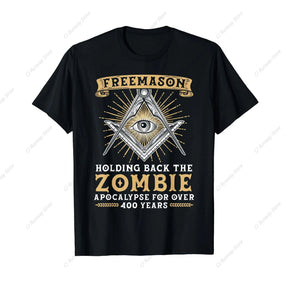 Master Mason Blue Lodge T-Shirt - Square & Compass With Eye of Providence