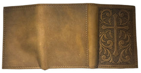 Master Mason Blue Lodge Wallet - Proud Mason Nocona Soft Leather Cross