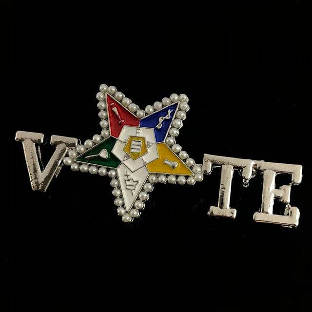 OES Brooch - VOTE - Bricks Masons