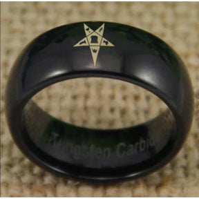 OES Ring - Black Dome Tungsten Personalizable