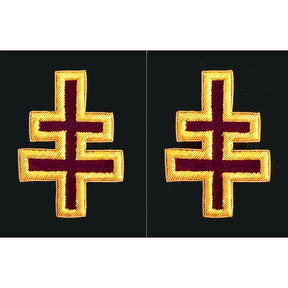 Officer of Encampment Knights Templar Frock Coat Sleeve Patch - Bullion Embroidery