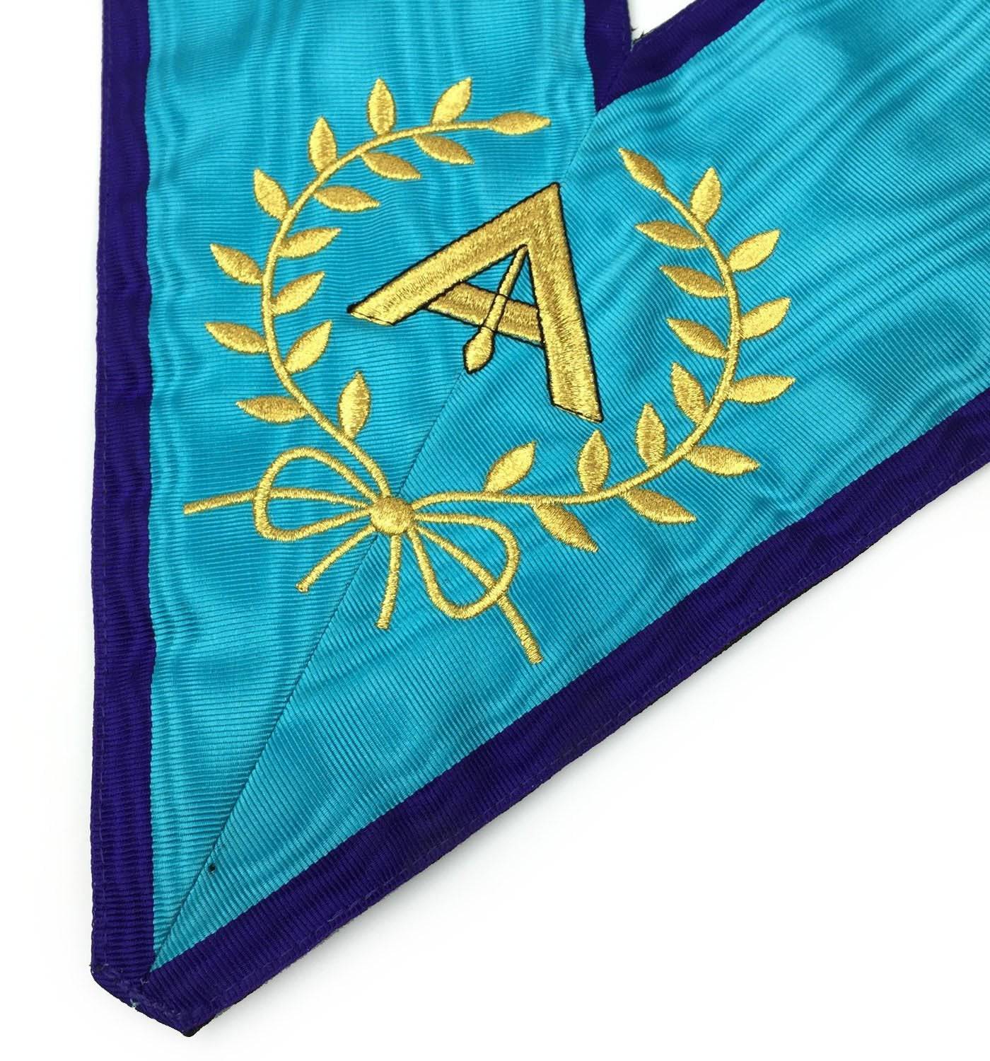 Officers Memphis Misraim French Regulation Officer Collar Set - Machine Embroidery - Bricks Masons