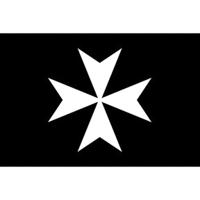 Order Of Malta Flag - Black