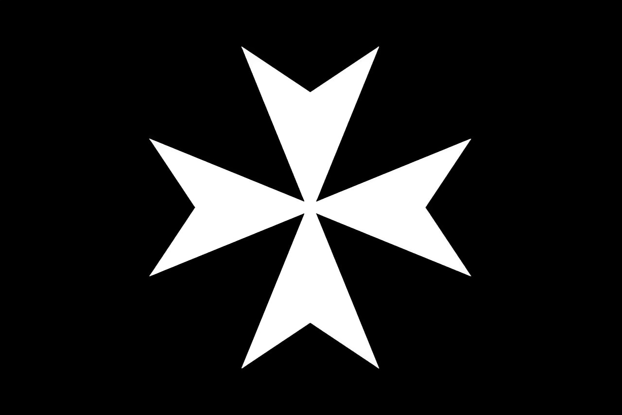 Order Of Malta Flag - Black - Bricks Masons