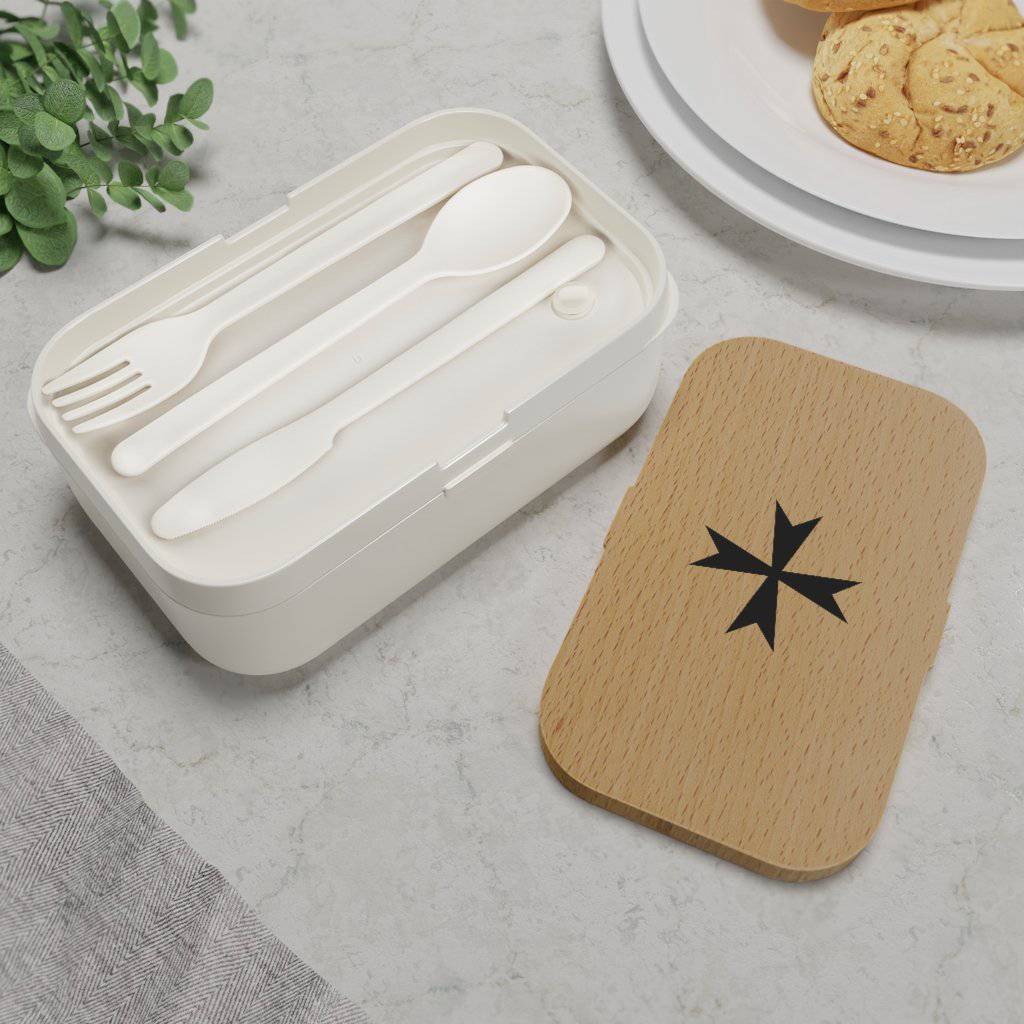 Order Of Malta Lunch Box - Wooden Lid - Bricks Masons