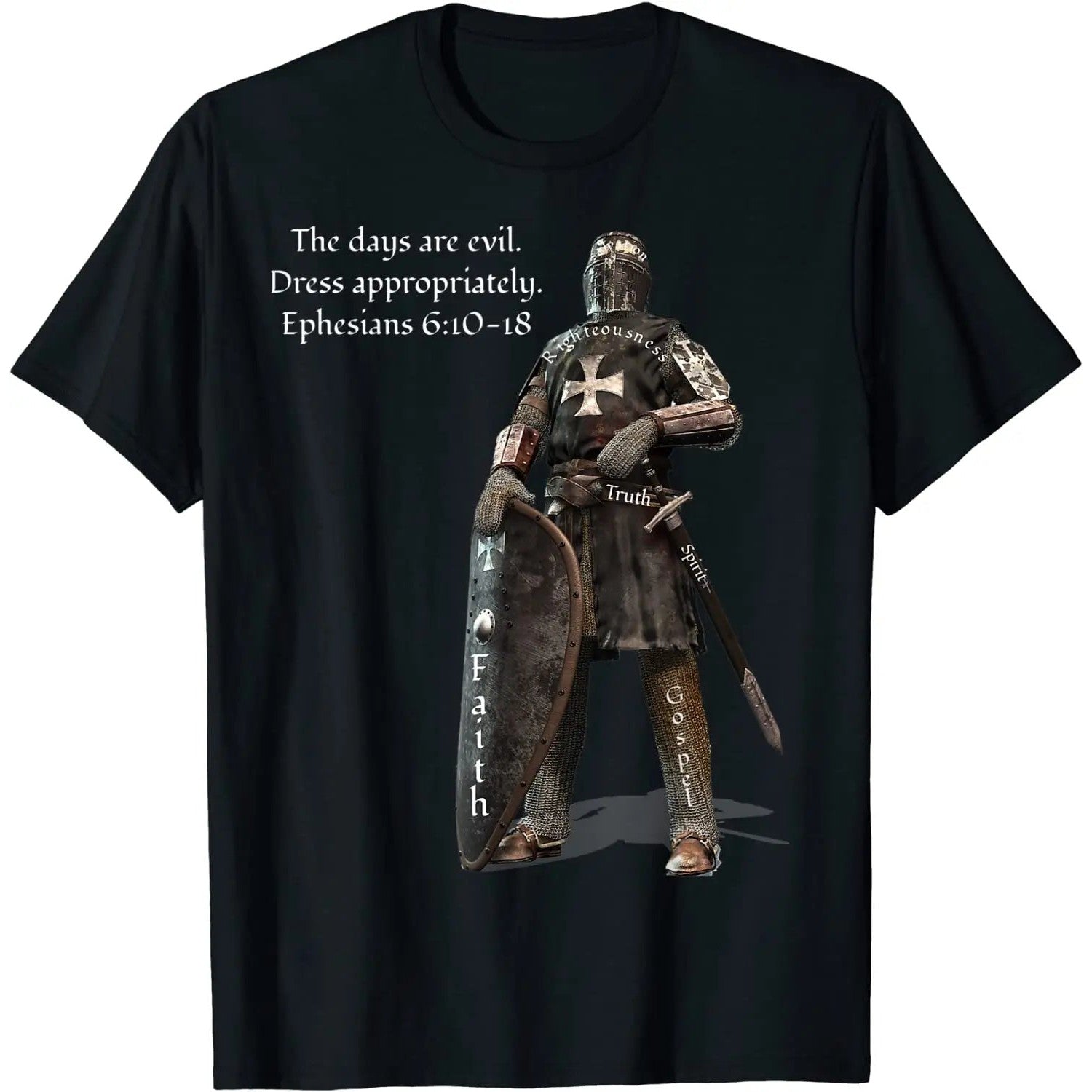 T-Shirt des Malteserordens – Die Tage sind böse, kleidet euch angemessen (Epheser 1,10)