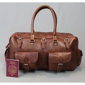 Reisetasche des Malteserordens – Kastanienbraunes Leder