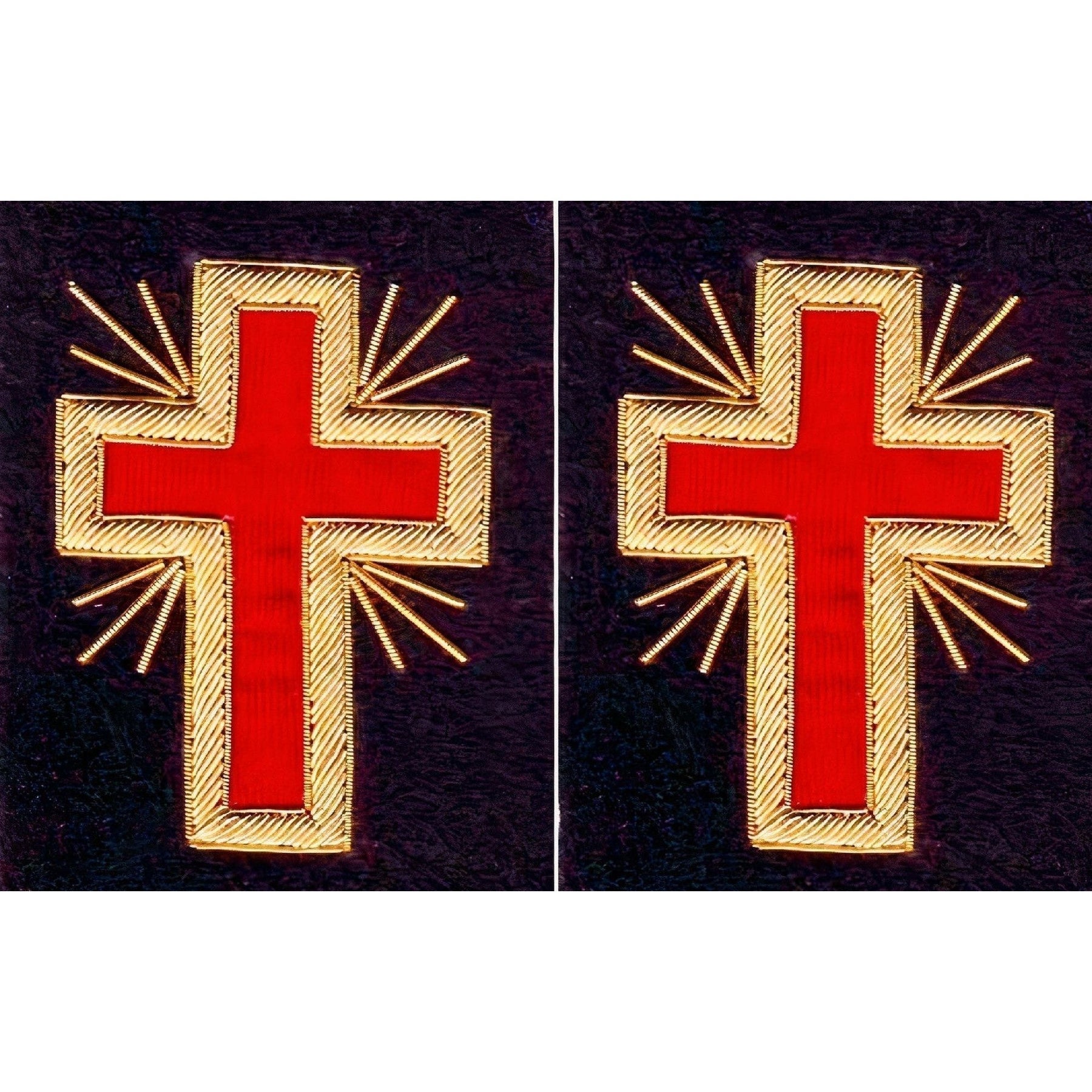 Past Commander Knights Templar Frock Coat Sleeve Patch - Bullion Embroidery