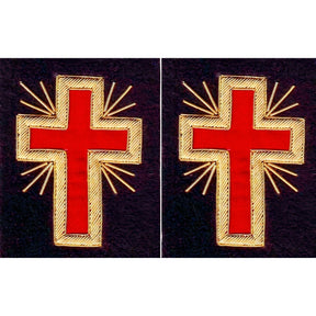 Past Commander Knights Templar Frock Coat Sleeve Patch - Bullion Embroidery
