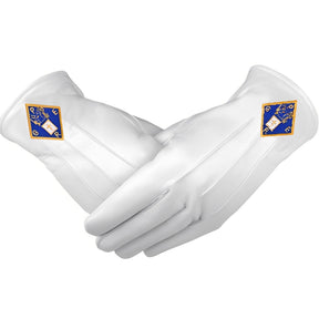 Ehemaliger Großherrscher der Elks of the World Handschuhe - Weißes Leder