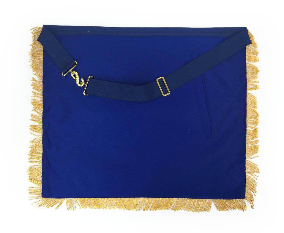 Past Master Blue Lodge Apron - Navy Blue with Wreath - Bricks Masons