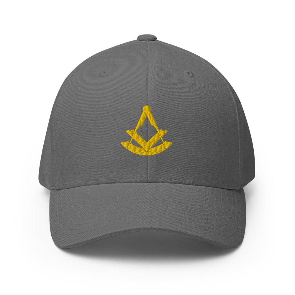 Past Master Blue Lodge Baseball Cap - Golden Embroidery - Bricks Masons