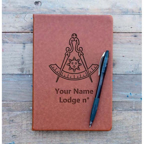 Past Master Blue Lodge Journal - Brown Faux Leather