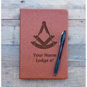 Past Master Blue Lodge Journal - Brown Faux Leather