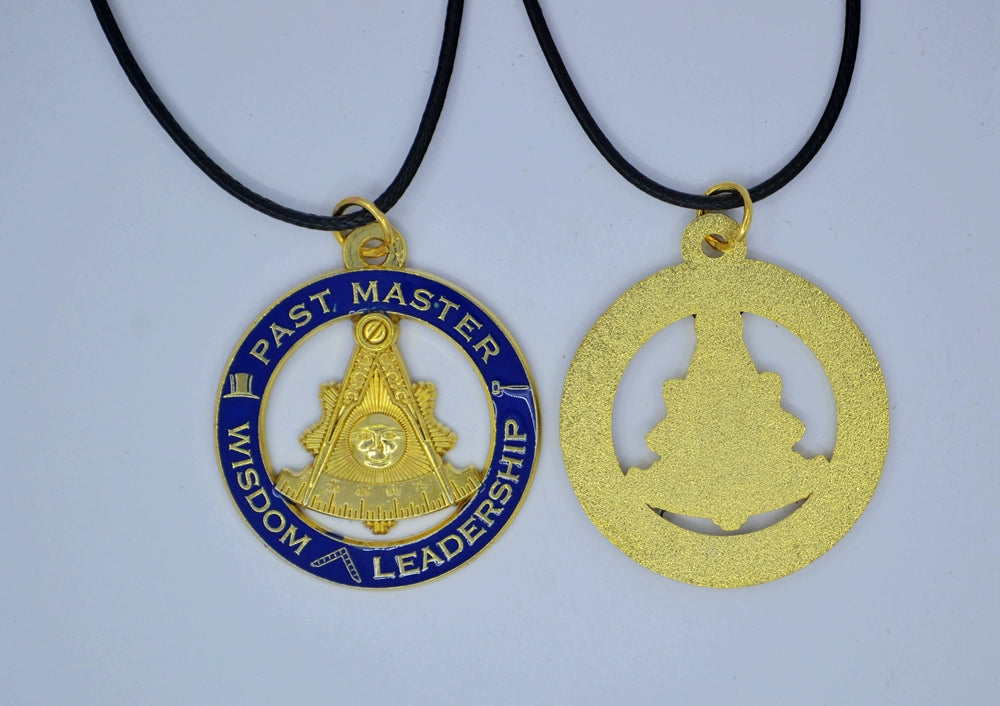 Past Master Osm Past Master Blue Lodge Necklace - Blue & Gold Wisdom & Leadership ...