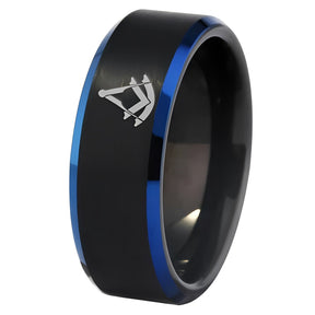Past Master Blue Lodge  Ring - Black Stone Color