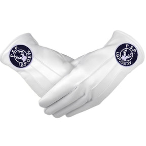 Past State President Elks of the World Gloves - White Leather