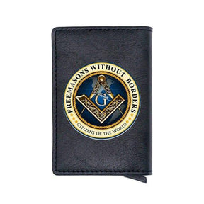 Master Mason Blue Lodge Wallet - Square and Compass G and Credit Card Holder (3 colors)