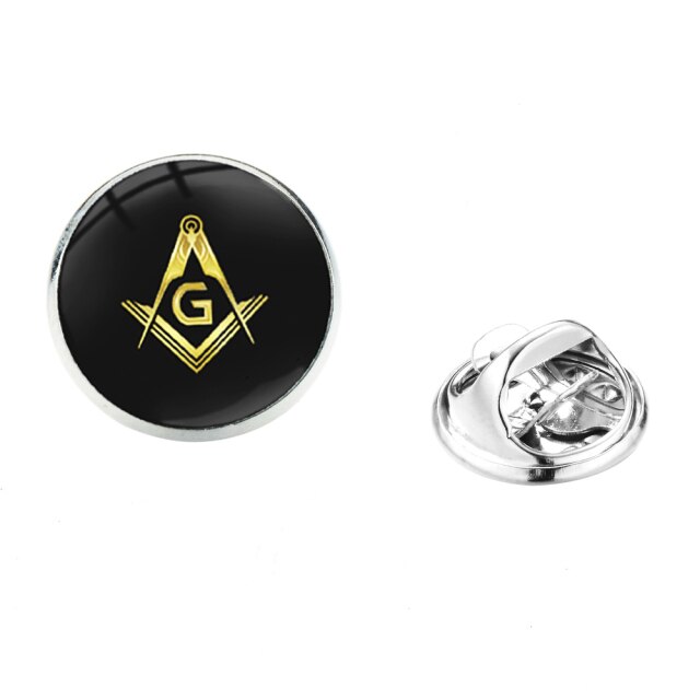 Master Mason Blue Lodge Lapel Pin - Square and Compass G (7 variants) - Bricks Masons