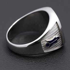 Master Mason Blue Lodge Ring - Sterling Silver