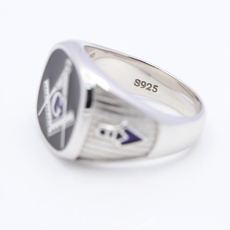 Master Mason Blue Lodge Ring - Sterling Silver