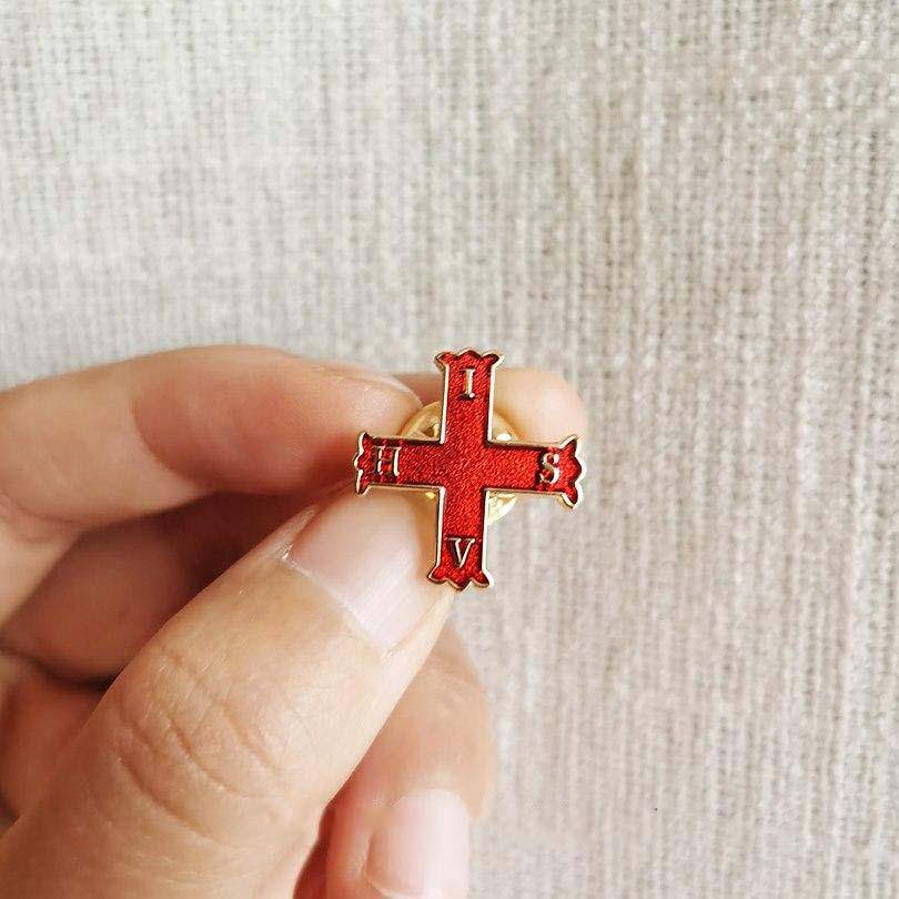 Red Cross of Constantine Lapel Pin - 20mm Metal