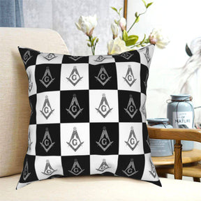 Master Mason Blue Lodge Pillowcase - Square and Compass G Pillow Cover