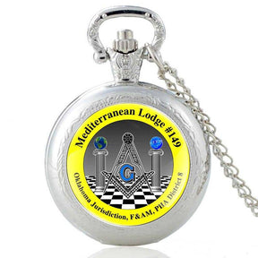 Master Mason Blue Lodge Pocket Watch - Square & Compass G