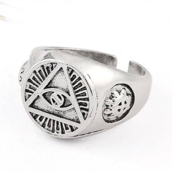 Eye Of Providence Ring - Pyramid Classic Silver