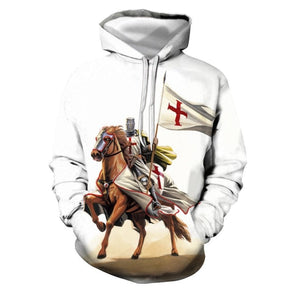 Knights Templar Commandery Hoodie - asual 3D Printed - Bricks Masons