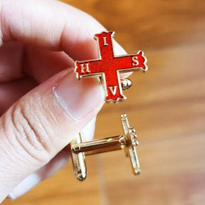 Red Cross of Constantine Cufflink - Metal