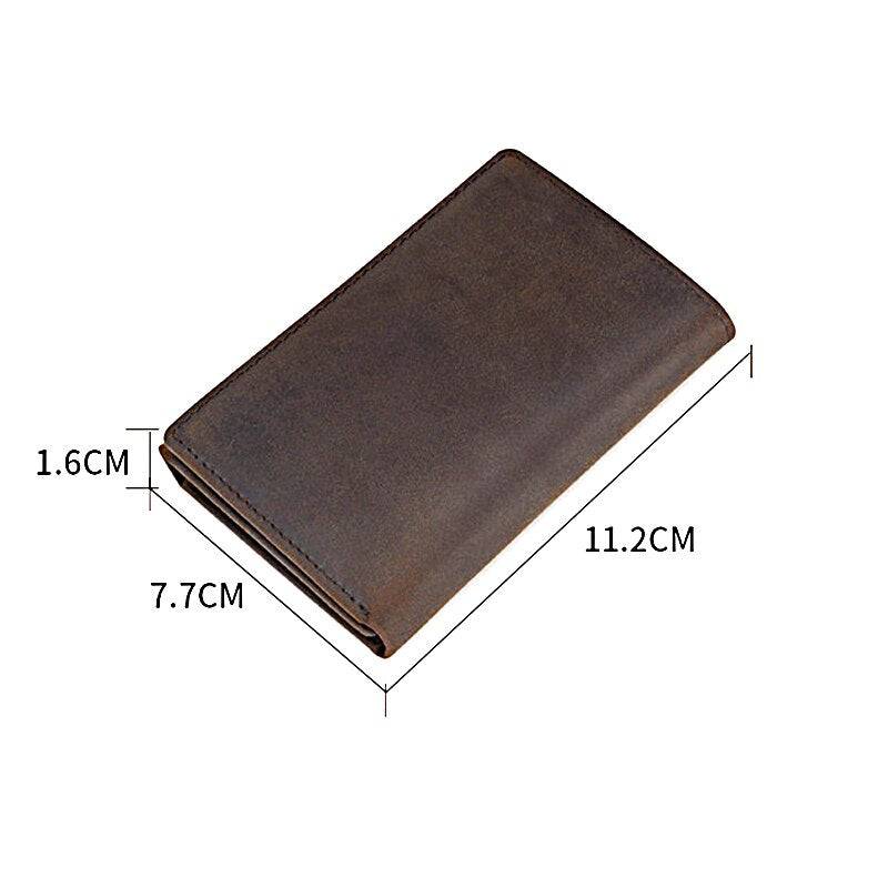 Knights Templar Commandery Wallet - Genuine Leather Crusaders & Credit Card Holder Dark Brown