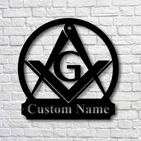 Master Mason Blue Lodge Wall Monogram - Wooden Art