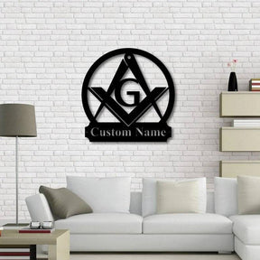 Master Mason Blue Lodge Wall Monogram - Wooden Art