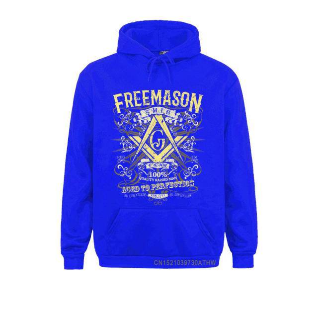 Master Mason Blue Lodge Hoodie - "So Mote It Be" SMIB Square & Compass G