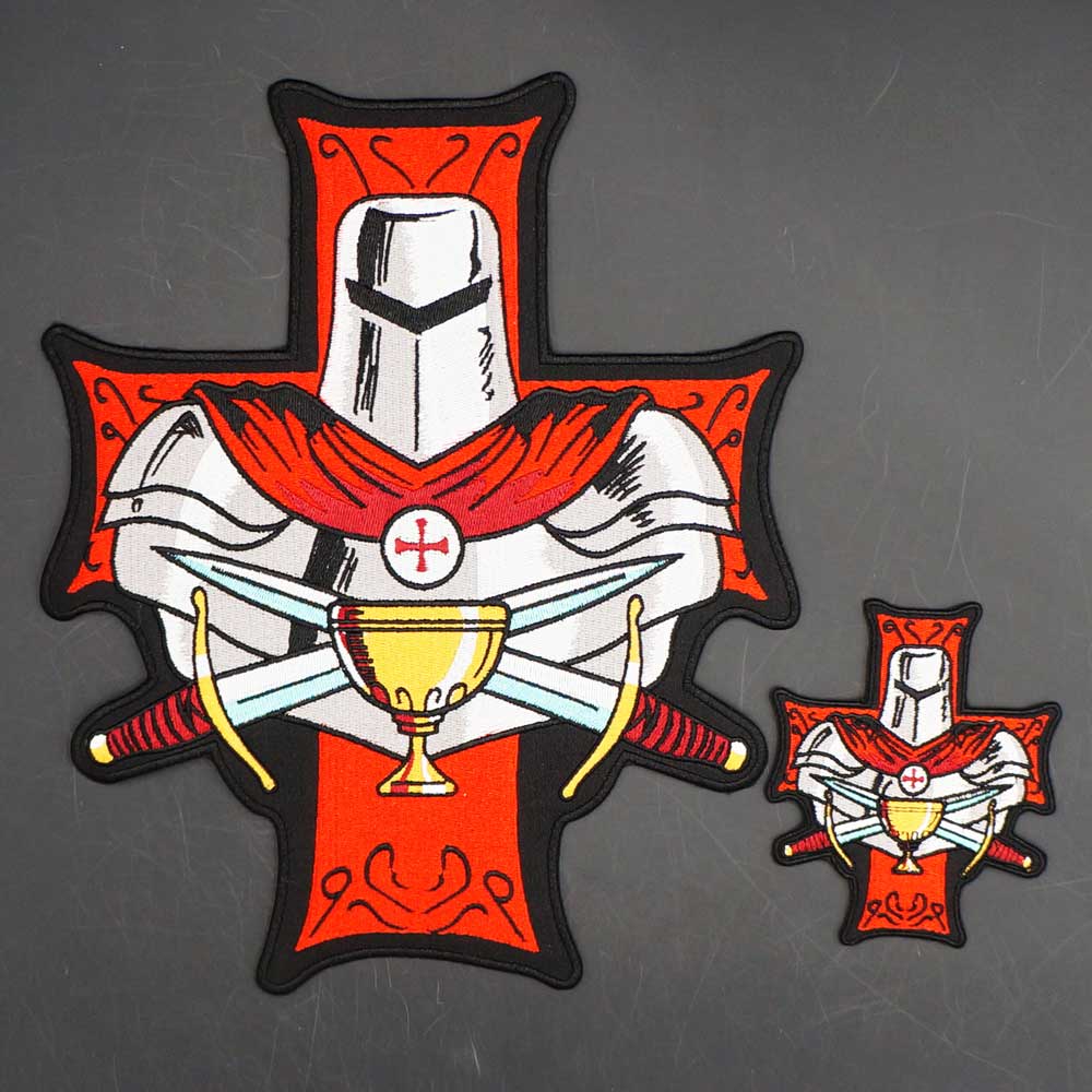 Knights Templar Commandery Patch - HANDMADE Holy Grail Christian Crusader Embroidered