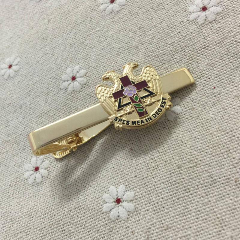 32nd Degree Scottish Rite Tie Clip - SPES MEA IN DEO EST - Bricks Masons