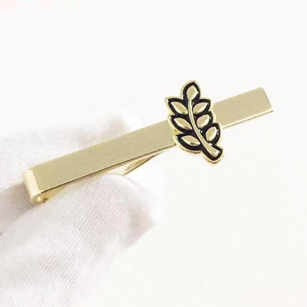 Masonic Tie Bar - Sprig of Acacia Hiram Abiff Leaf