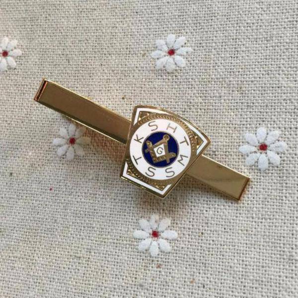 Royal Arch Chapter Tie Clip - KSHTWSST White Gold - Bricks Masons