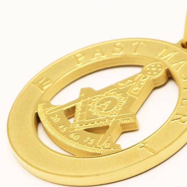 Past Master Blue Lodge Necklace - Gold Stainless Steel