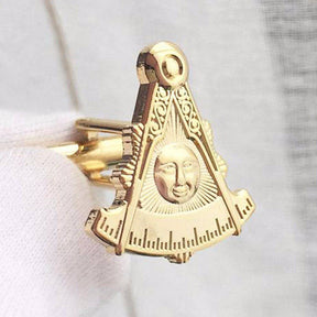 Past Master Blue Lodge Cufflink - Gold