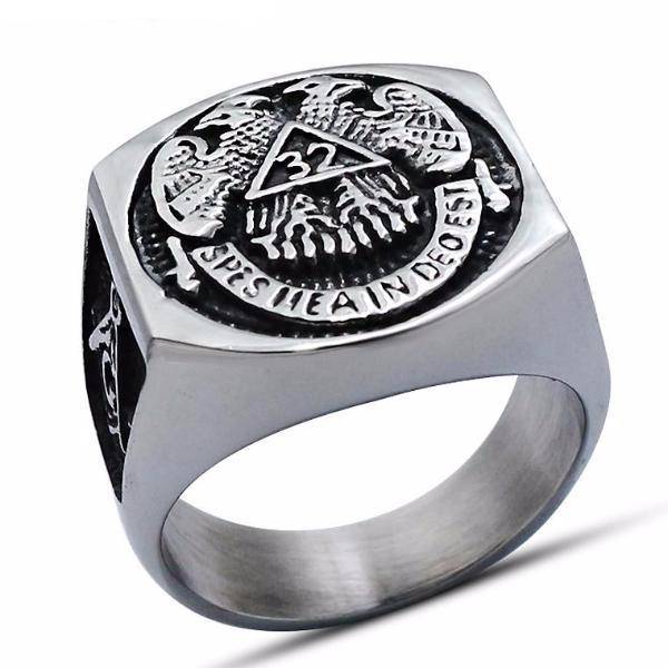 32nd Degree Scottish Rite Ring - Silver