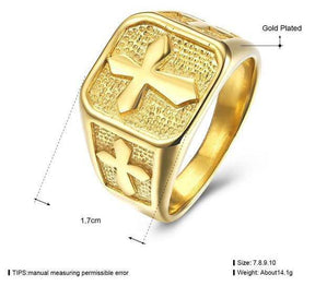 Knights Templar Commandery Ring - Signet Gold/ Silver