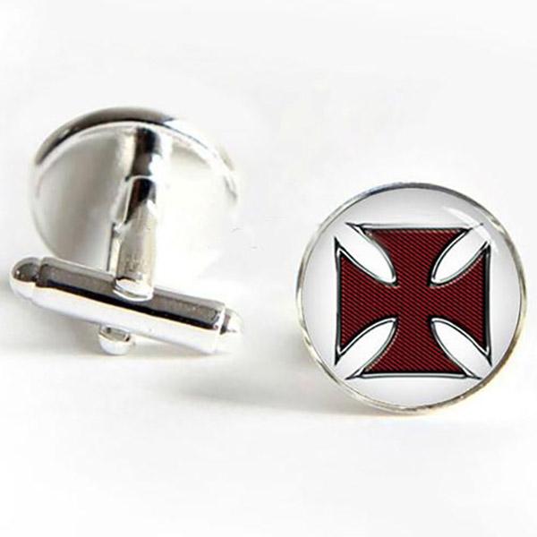 Knights Templar Commandery Cufflink - Maltese Red Cross