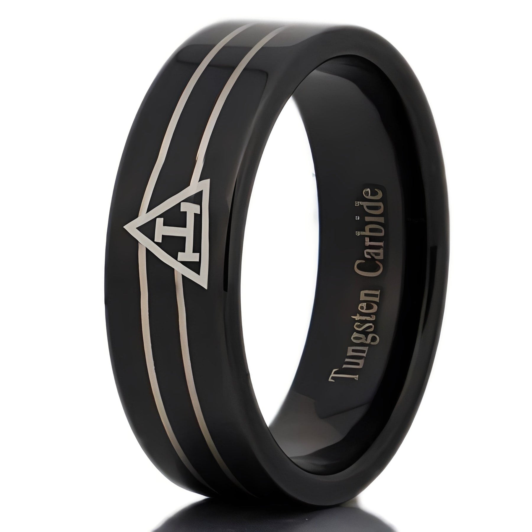 Anillo del Capítulo del Arco Real - Tungsteno negro personalizable