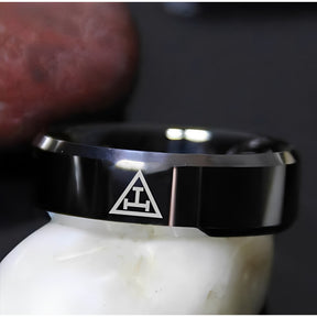 Anillo del Capítulo del Arco Real - Tungsteno negro personalizable