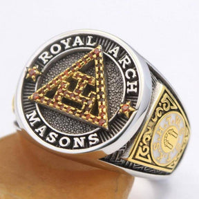 Royal Arch Chapter Ring - Triple Tau Sterling Silver - Bricks Masons
