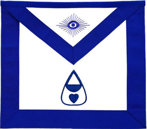 Officers Blue Lodge Officer Apron Set - Blue Ribbon Machine Embroidery (Set of 19)